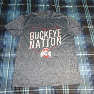 NCAA Ohio State Buckeyes - Buckeye Nation Gray Athletic Shirt Size Large